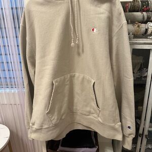 Champion Men's Tan Hoodie Sweater